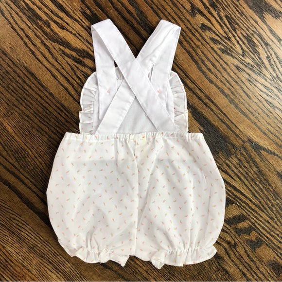 White Ruffled Baby Romper - Picture 2 of 3